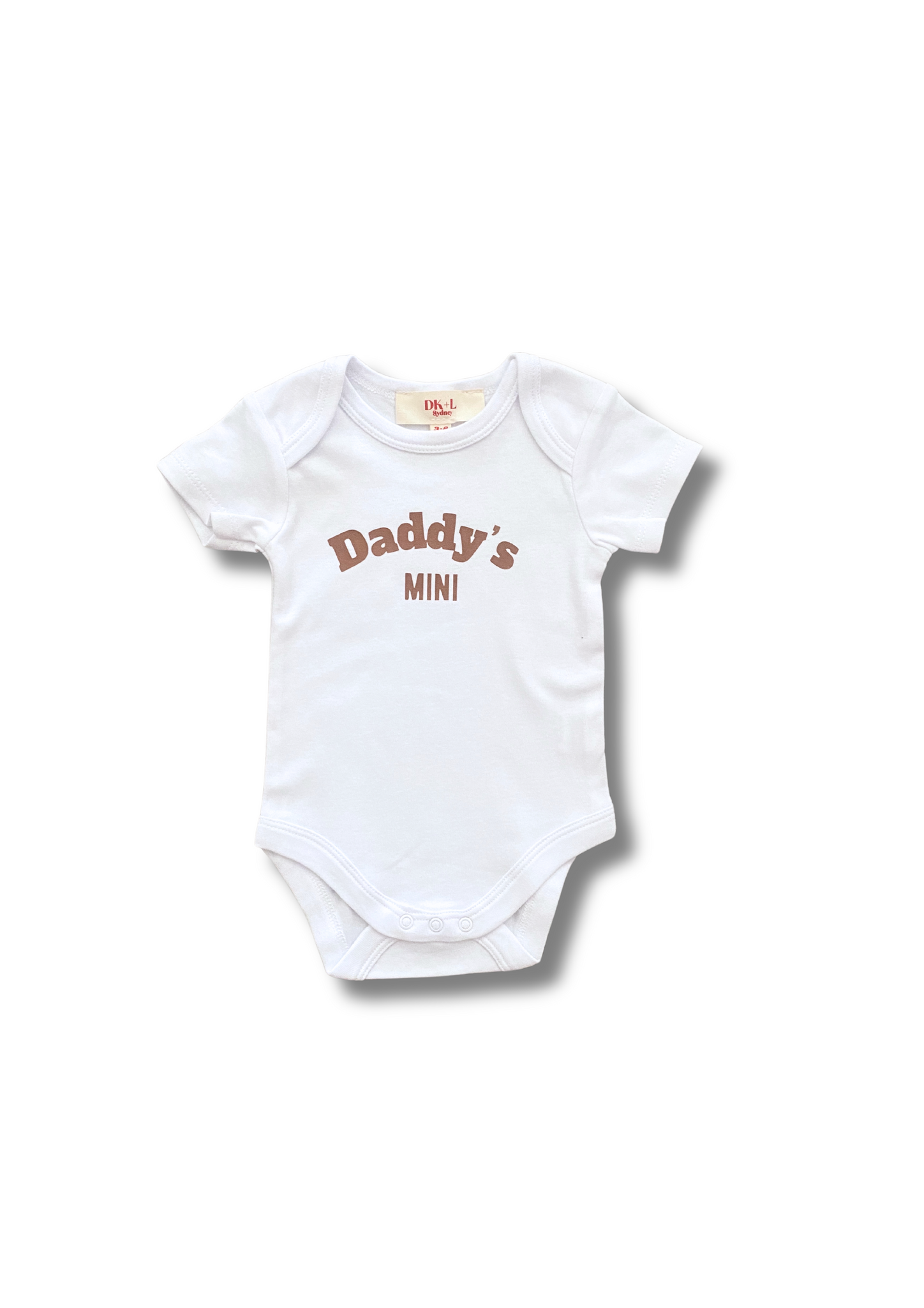 Daddy's Mini Short Sleeve Bodysuit White