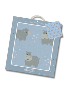 Hippo Blanket Blue
