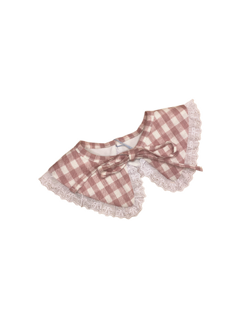 Baby Oversized Collar Gingham Pink