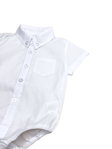 Classic Baby Shirt Bodysuit White