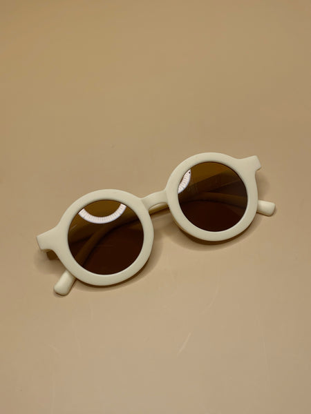 Baby Round Sunglasses White