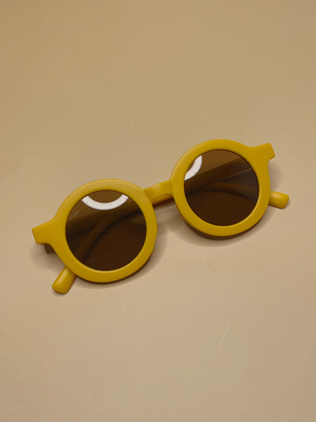 Baby Round Sunglasses Mustard